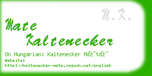 mate kaltenecker business card